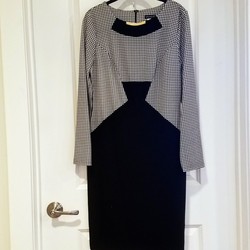 Contrast Print Dress